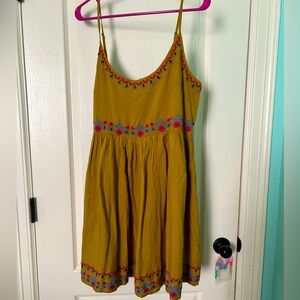 NWT Natural Life green embroidered sundress